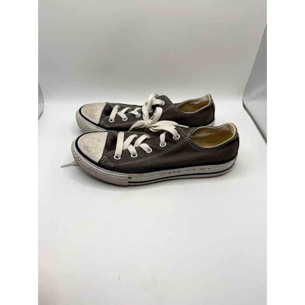 Converse Chuck Taylor All Star Ox PS‎ 3J794 Kids 2 Sneaker Charcoal Canvas Shoes